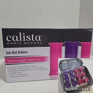 Calista Ion Hot Rollers with Clips & Travel Bag New